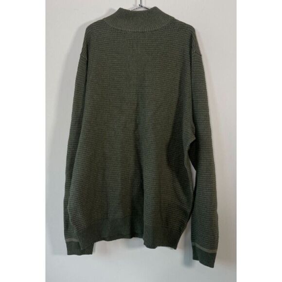 New G.H. BASS Green Henley Pullover Knit Sweater Men’s Size XXL - Picture 5 of 6
